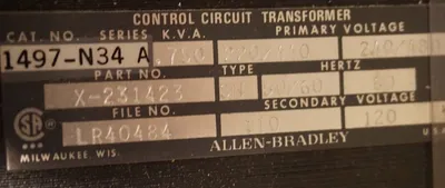 NEW ALLEN BRADLEY 1497-N34 SER. A TRANSFORMER 750 V.A. 1497N34