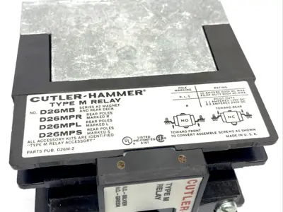 D26MR40A | Eaton  Series A3 Type M Relay 600V, 4 N.O. 120VAC Coil - New Other