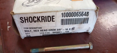 NEW COPPER STATE 114-005001-159 LOT OF 66 SHOCKRIDE BOLT,HEX HEAD GRD8 3/8"-16X5