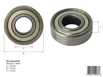 New | in-Stock PRO-FILL INC BEARING HBRZC 6201RS Conveyor Parts | ProFill Inc #948276
