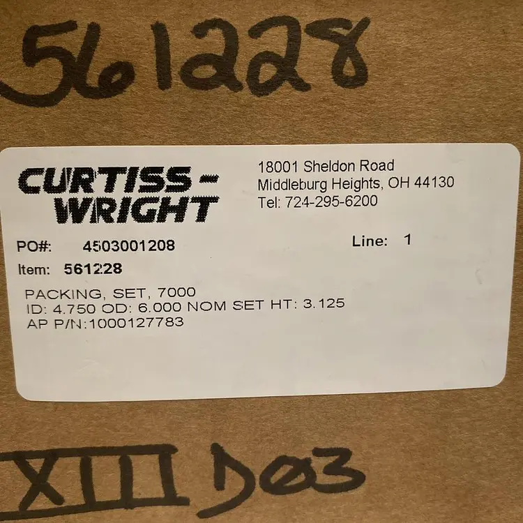 New | in-Stock CURTISS-WRIGHT 1000127783 Pump & Valve Parts Ohio US | Surplus Asset Holdings #1243581