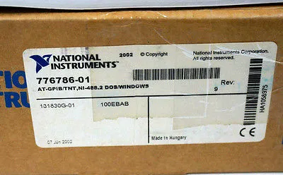 NEW NATIONAL INSTRUMENTS 776786-01 INTERFACE CARD W/ SOFTWARE 181830G-01
