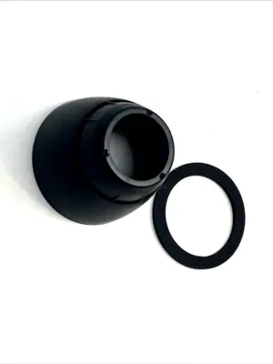 USED BANNER TL50 STAND-OFF PIPE COVER 1/2" BLACK ACETAL 10137
