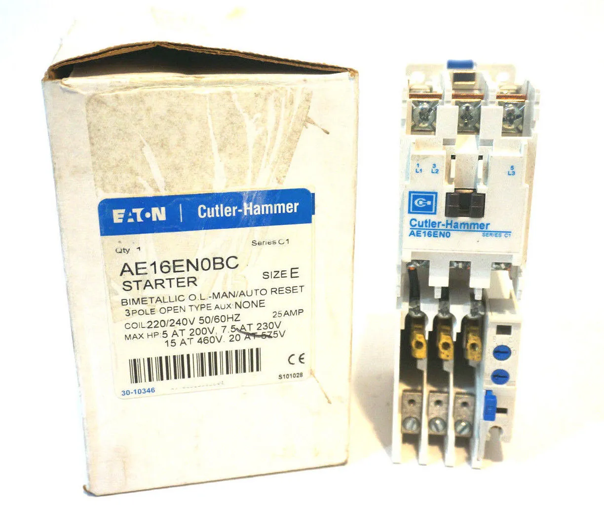 NEW CUTLER HAMMER AE16EN0BC STARTER SIZE E SER.C1