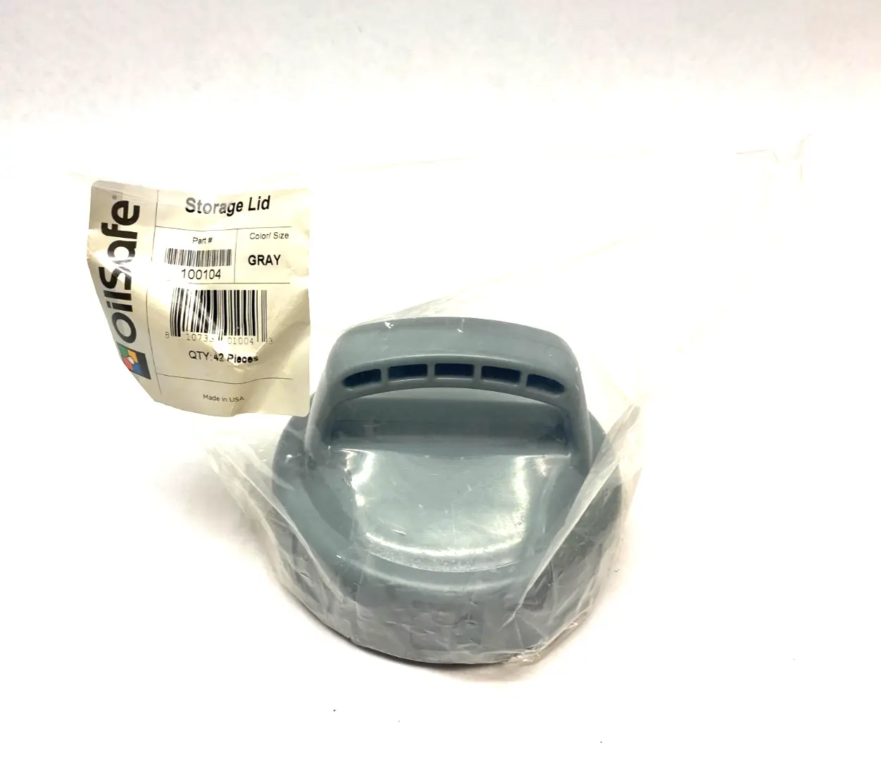 NEW OILSAFE SPILL-PROOF STORAGE LID, GRAY