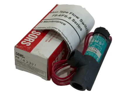 NEW GEMS SENSORS 122341 FLOW SWITCH .25GPM