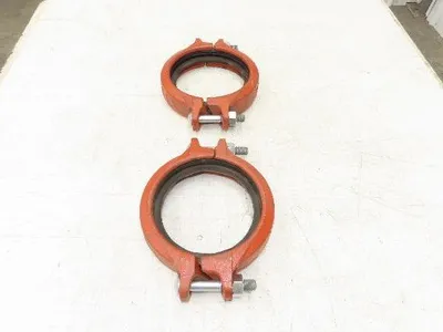 Victaulic 107N QuickVic 6" Rigid Coupling Grooved Pipe Fitting w/Gasket Lot of 2