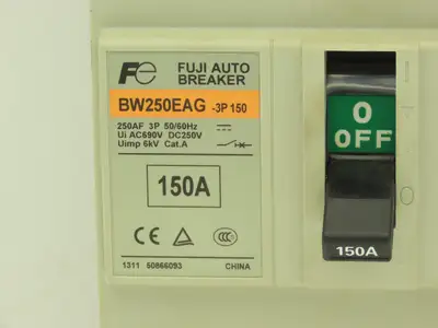 Fuji Electric BW250EAG-3P150 Auto Circuit Breaker 3-Pole 150A 600VAC