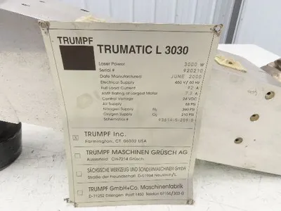 Trumpf TLF 3000 Laser Reflective Conduit Mirrors