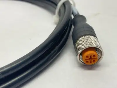 USED LUMBERG DOUBLE ENDED CORDSET M12 4-PIN MALE TO FEMALE