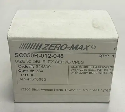New | in-Stock ZERO-MAX SC050R-012-048 Conveyor Parts Ohio US | Surplus Asset Holdings #1234317