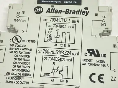 USED ALLEN-BRADLEY SER A TERMINAL BLOCK RELAY 2A 24VDC LOT OF 2