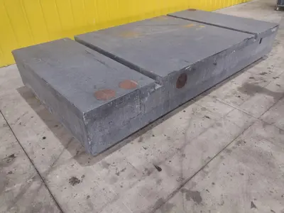 60" x 120" x 16" GRAY GRANITE SURFACE LAYOUT PLATE INSPECTION TABLE: STOCK 21087