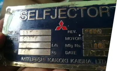 Mitsubishi SJ-10F self-cleaning oil purifier, SS bowl.