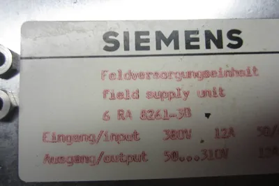 SIEMENS 6RA-8261-3B PC FIELD SUPPLY UNIT 6RA82613B