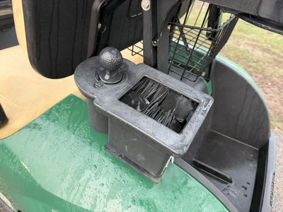 (1) 2015 E-Z-Go golf cart with a Kawasaki gas engine, includes canopy, ball cover, club cover, fold-...