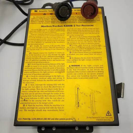 Used FLEXSAFE STI MINI SAFE FLEX SAFE 4300B-2 LIGHT CURTAIN CONTROLLER MS4328B2-AC1-15X-5R-U Industrial Controls | ND Industrial Surplus #1219482