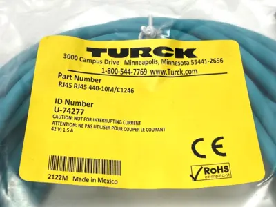 New | in-Stock Turck RJ45 RJ45 440-10M/C1246, U-74277 Electrical Fittings Michigan US | Maverick Industrial Sales #1401229