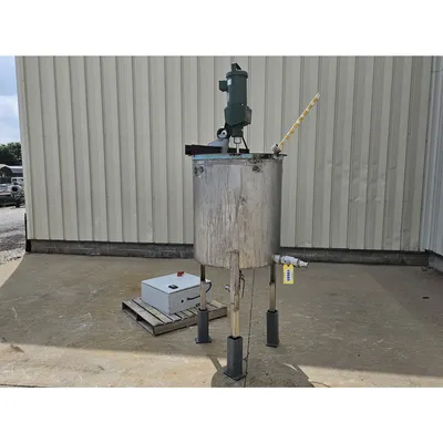 Used 90 Gallon Stainless Steel Vertical Mix Tank