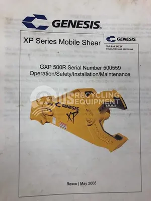 Used GENESIS GXP 500R SHEAR Scrap Shears Kentucky US | US Recycling Equipment #1334520