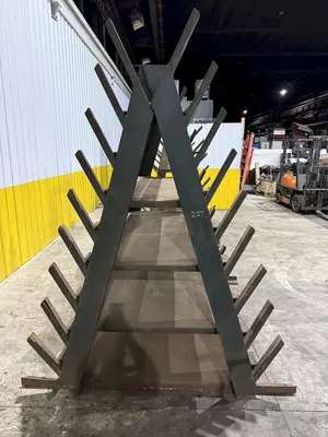 A-FRAME HEAVY DUTY STORAGE RACK, FOR BAR STOCK / PRESS BRAKE DIES & MORE: YOBRO #24014