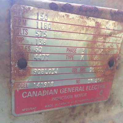 CGE 150 HP 575 Volt Electric Motor