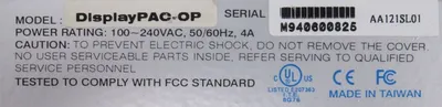 USED COMPUTER DYNAMICS DISPLAYPAC-OP OPERATOR INTERFACE DISPLAYPACOP