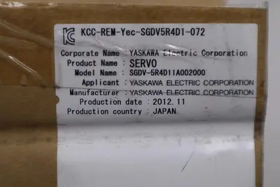 YASKAWA ELECTRIC SGDV-5R4D11A002000 SERVO DRIVE NEW IN BOX STOCK H44