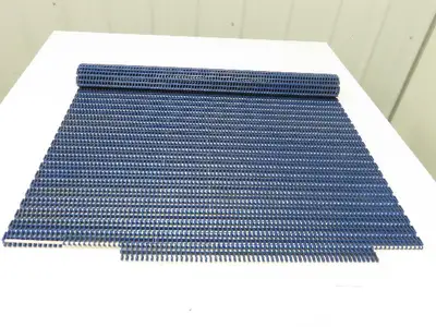 30"W x 35"L Flush Grid Flat Top Conveyor Belt BLUE Poly
