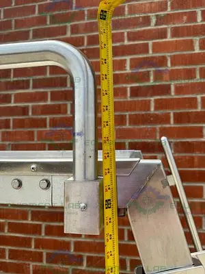 Stainless Steel  Two Sided Platform Ladder 63" x 77" x 30" on Casters