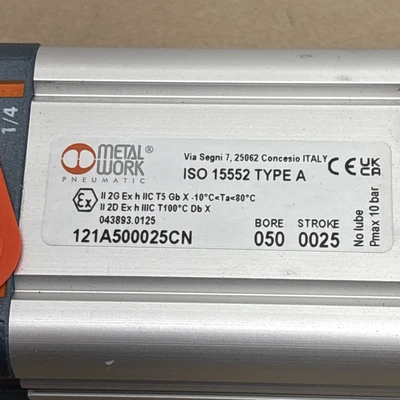 NEW Metal Work Pneumatic 121A500025CN