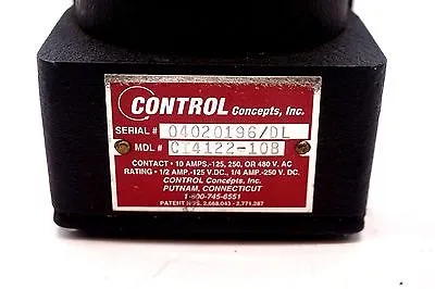 NEW CONTROL CONCEPTS CI4122-10B SPEED SWITCH CI412210B