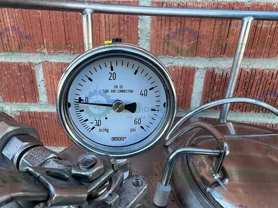 USED ALLOY PRODUCTS 120 LITER STAINLESS STEEL PRESSURE VESSEL 95 PSI