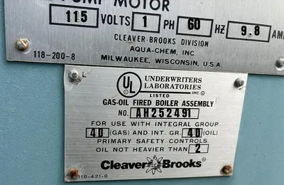 USED 1992 CLEAVER BROOKS CB-200-150