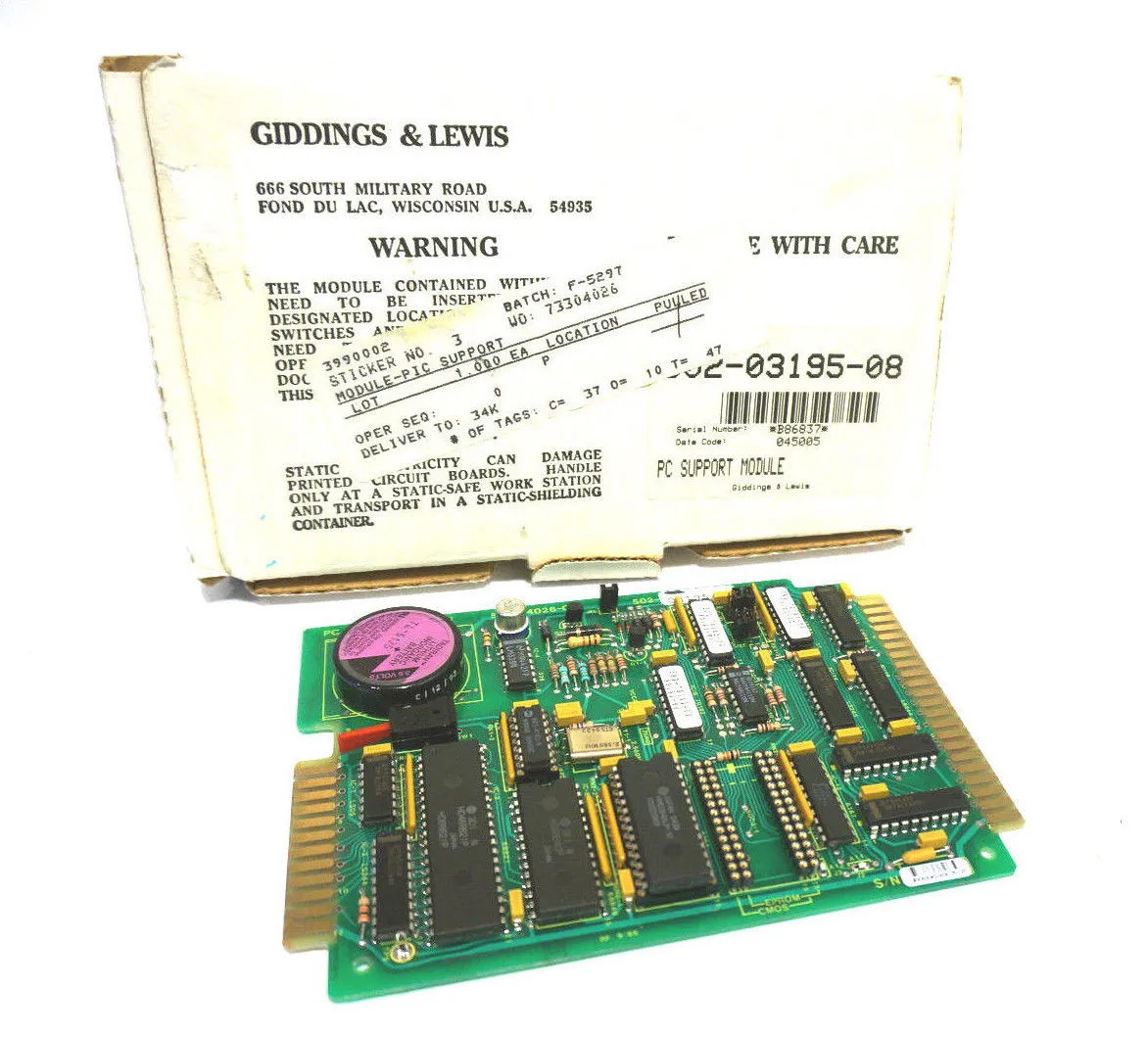 NEW GIDDINGS AND LEWIS 502-03195-08 PC SUPPORT MODULE 5020319508