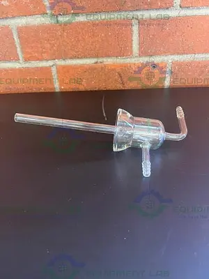 USED CHEMGLASS 65MM JOINT DIP / SYPHON TUBE W/ HOSE FITTINGS