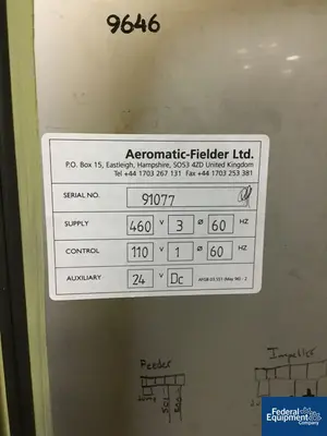 USED Aeromatic-Fielder Aeromatic Nica E-140 Extruder, S/S