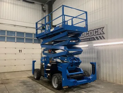 Used 2014 GENIE GS-4390RT ROUGH TERRAIN SCISSOR LIFT Scissor Lifters Alberta CA | Adcock Equipment #1418030