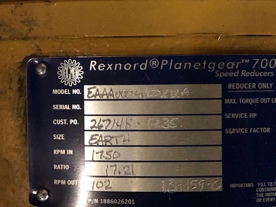 USED Rexnord EAAA0004400XVA