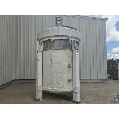 Used 2,200 Gal 316 Stainless Steel Jacketed Pressure Rated Reactor Mix Tank