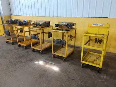 T-SLOT HOLD DOWN BOLTS & TOOLING WITH CART: STOCK #14951