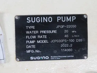 Used SUGINO JPGP-22050 JCP030PS-100 Pumps Texas US | Aucto #1307271