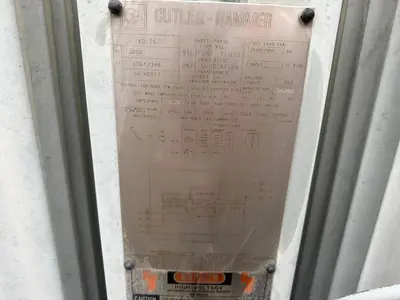 CUTLER HAMMER 2500 kVA HV 13.8kV–600Y/346V Substation Transformer W/ Switchgear