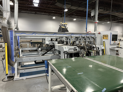 Weeke Models Optimat BST503 and BST507 CNC Through Feed Boring Line