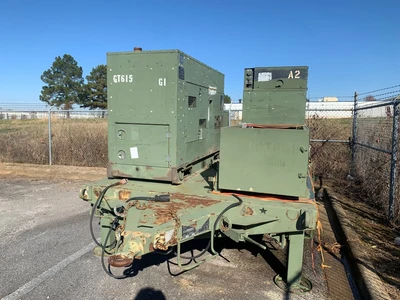 1993 Libby Dual Diesel Generator Trailer 60KW 120-420V, 200AMPS