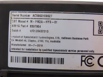 Speedshield M-FM2A-HYS-01 Tracker Display Module 8807954 Off Hyster E80XN