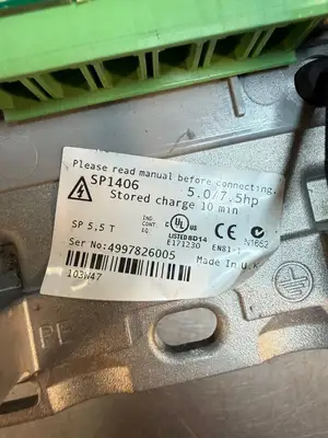 Unidrive SP 1406 5.0 / 7.5 Hp Sp 5,5 T (7.6.3)