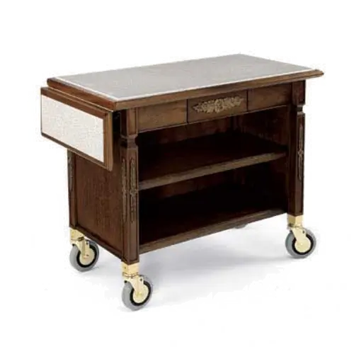 Forbes Industries Room Service Cart w/ (3) Shelves & (1) Drawer - 40"L x 20"W x 32"H, Wood (5578)