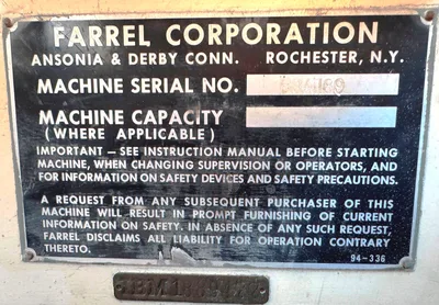 Farrel 6”x13” Mill, Item # 1978