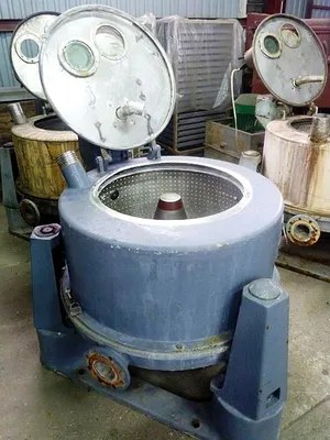 Sangerhausen FZPO 850C perforate basket centrifuge, 316SS.